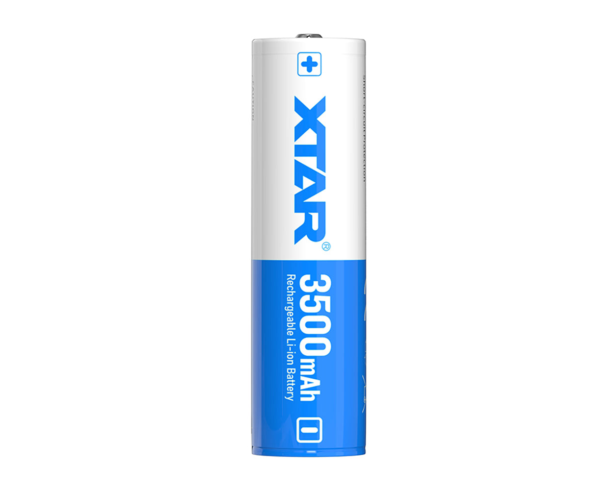 18650 LiION batteri - 3,6V 3500mAh 10A, m. beskyttelse