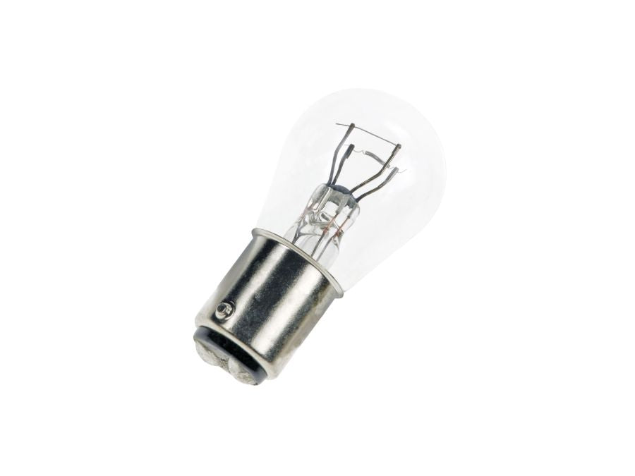 Autolampe - 12V 21/5W Globe, Ba15d sokkel (Ø25x47mm)