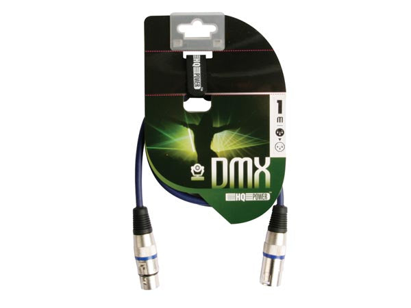 Prof. DMX kabel - 3P XLR han/hun (1m)