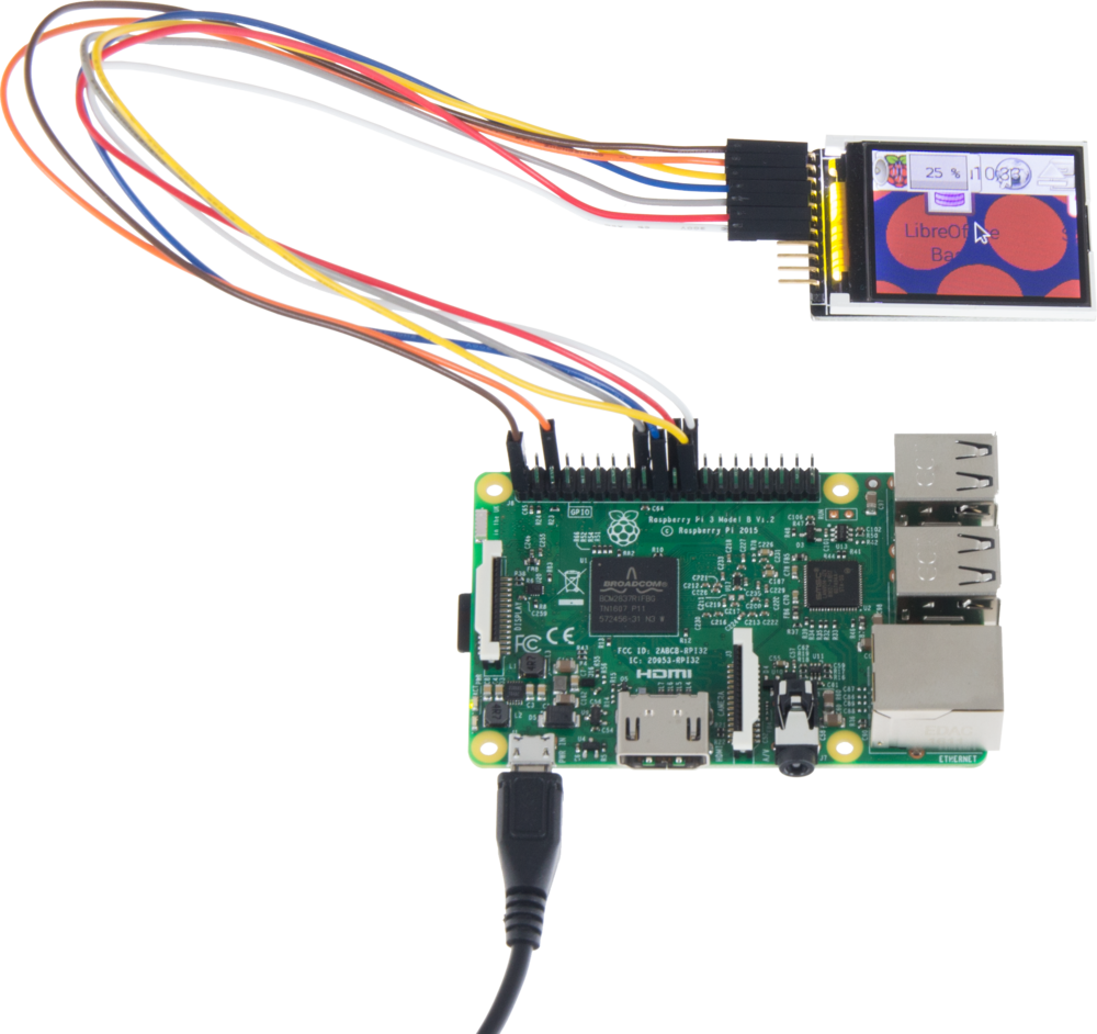 1,8" TFT LCD skærm til Arduino / Raspberry Pi / Micro:bit