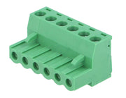 Indstik Skrueterminal - 6P hun, 5,08mm 300V/15A