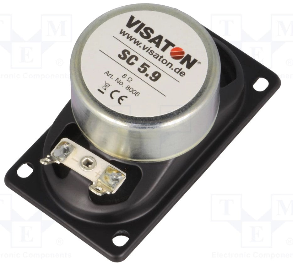 Full range højttaler - 10W 8ohm, 50,5x90,5x43mm