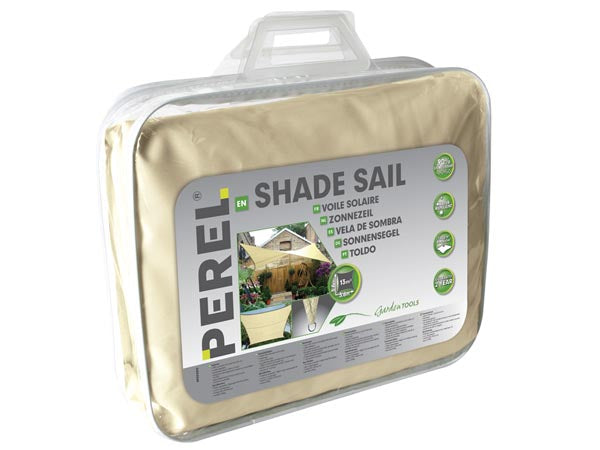 Kvadratisk solsejl - 3,6 x 3,6m CREMEHVID