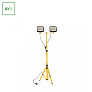 Tripod Stativ - Noctis LED Flomlys, 2x50W, Neutral Hvid, 230V, 110° Spredning, IP66, 205x170x30mm, 2100mm Ledning, RA80, 8300lm, IP65