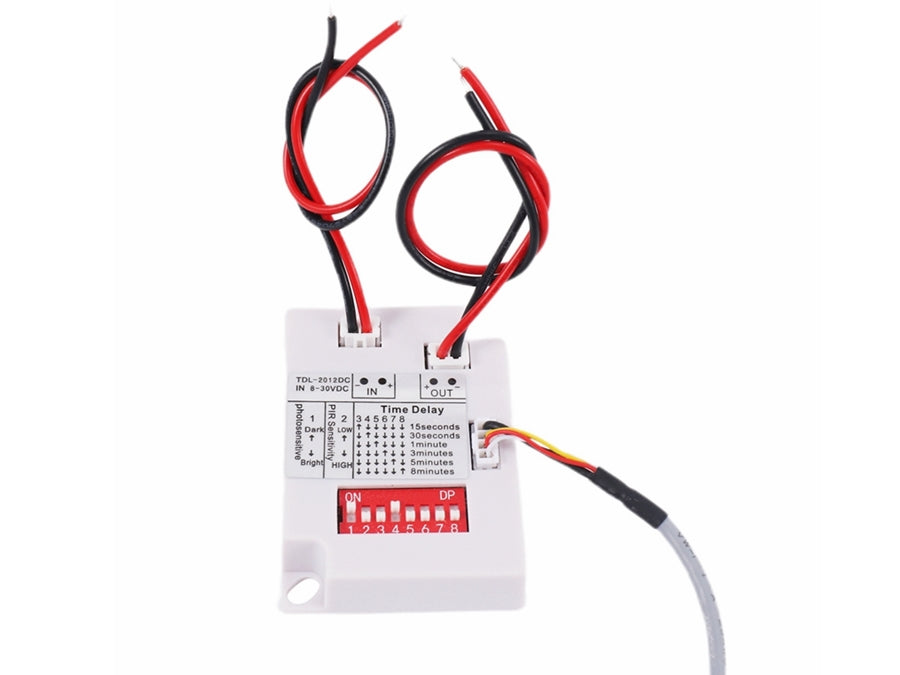 PIR bevægelsessensor - 12-24Vdc, 140°, Mini til indbygn.