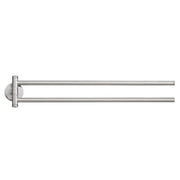 tesa® Moon 2-armet håndklædeholder rustfrit stål-look