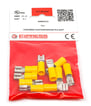 Isol. spademuffe A4607FLS 4-6mm2 6,3x0,8 Gul - I poser a 10 stk.
