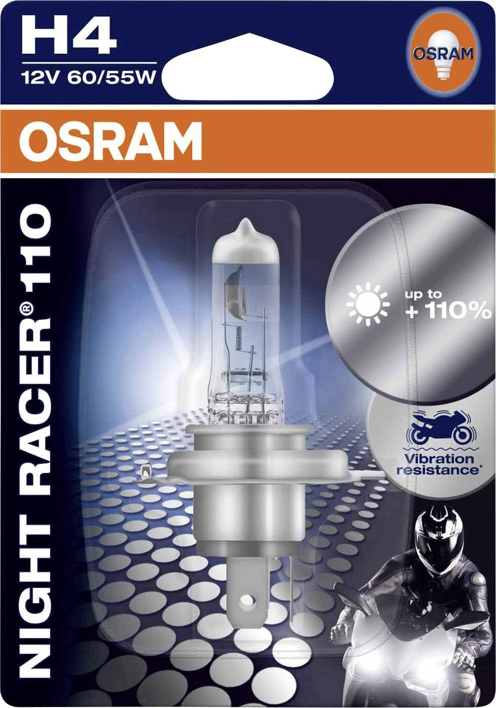 Osram Night racer 110% H4 MC pære