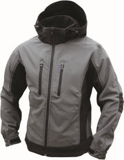 SOFT SHELL JAKKE GRÅ/SORT S