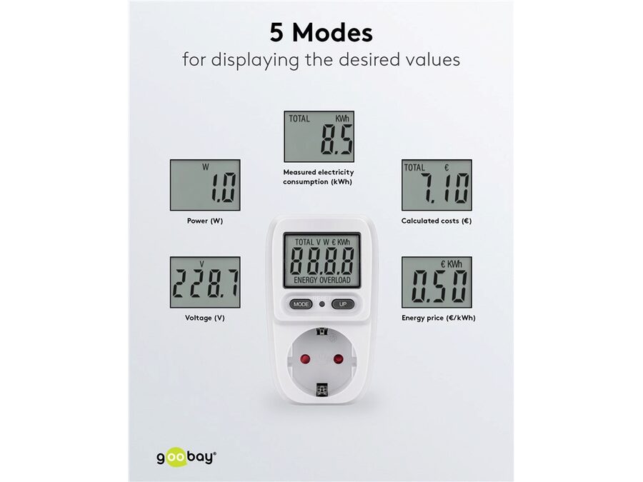Digital Energimåler BASIC - 230V 16A, CEE7/3