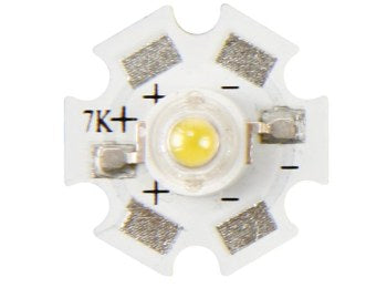 HIGH power LED - 3W Varm HVID, 110° (210 lm)