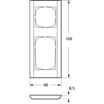 LK Fuga ramme Softline 68 2½m - koksgrå