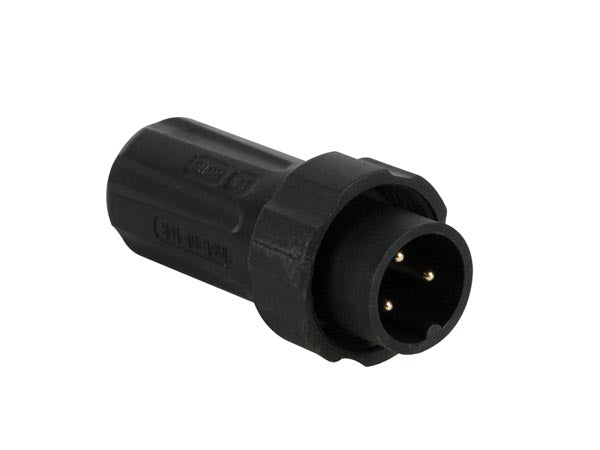 M22 Rundstik/multistik - 3pol han, 10A, Vandtæt (IP68)