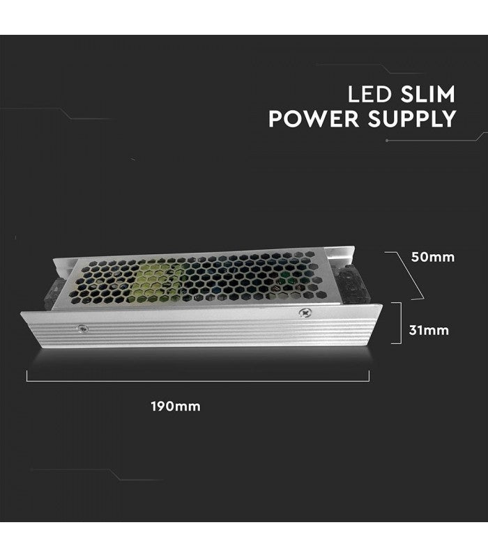 120W strømforsyning - 12V DC, 10A, IP20 indendørs