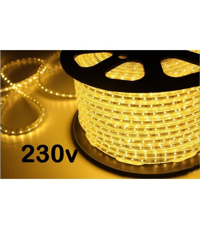 5 m. vandtæt LED strip 4200K 230V, IP67