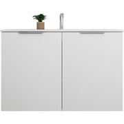 Sanibell Online usamlet møbelsæt 101x36cm mathvid med 2 låger