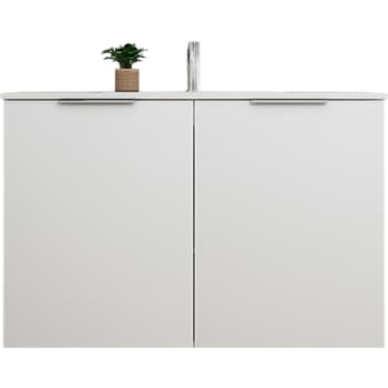 Sanibell Online usamlet møbelsæt 101x36cm mathvid med 2 låger