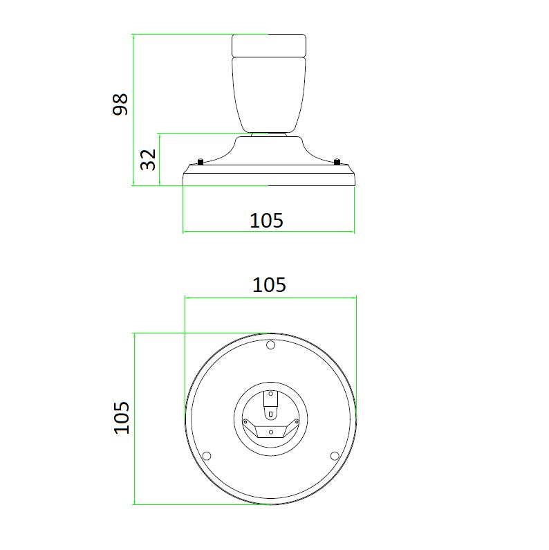 Loft/Væg fatning - E27, Porcelæn, Hvid