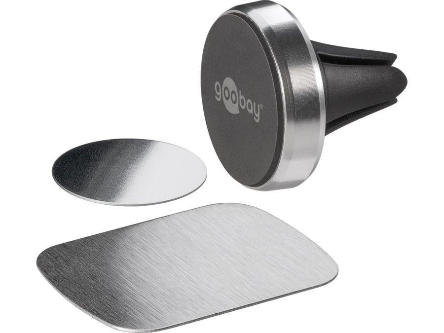 Magnetisk smartphone holder - Med Vent Clip (Ø45mm), Sort