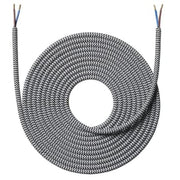 Stofledning 4 meter, sort/Hvid