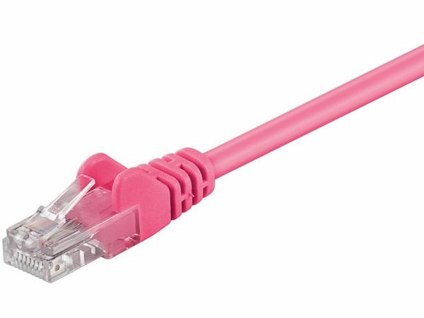 UTP netværkskabel - CAT5E, 2 x RJ45, Magenta (10m)