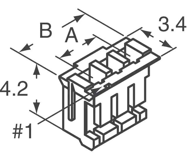 Ledning-til-print stik - JST ZH, 1x5pol, 50V/1A (1,5mm)