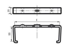 Ventilationsklips - flad, 110x55x20mm (2 stk.)