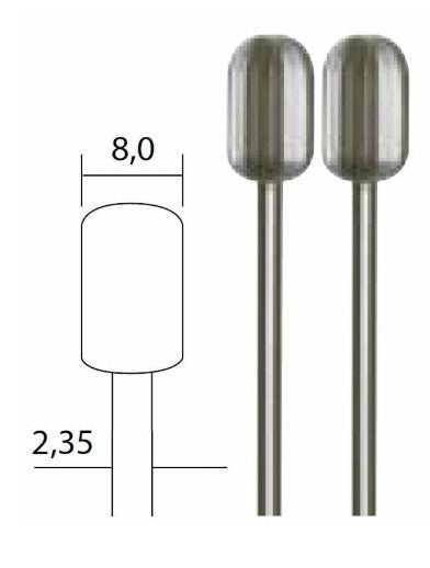 Cylinderfræser Ø8mm (2 stk.)