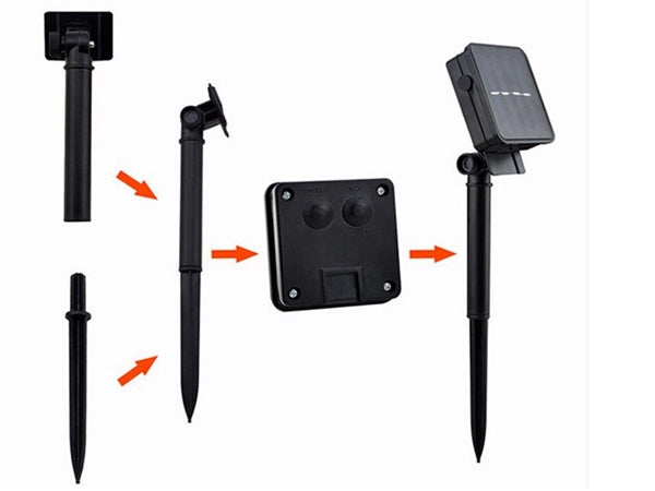 Udendørs solcelle LED lyskæde - 100 Grønne LEDs (12m)