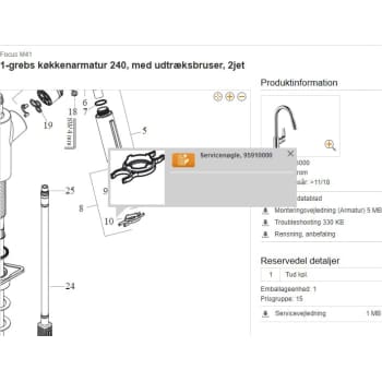 Hansgrohe servicenøgle