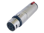 XLR adapter - 3P XLR hun til 6,35mm st. JACK hun m. lås