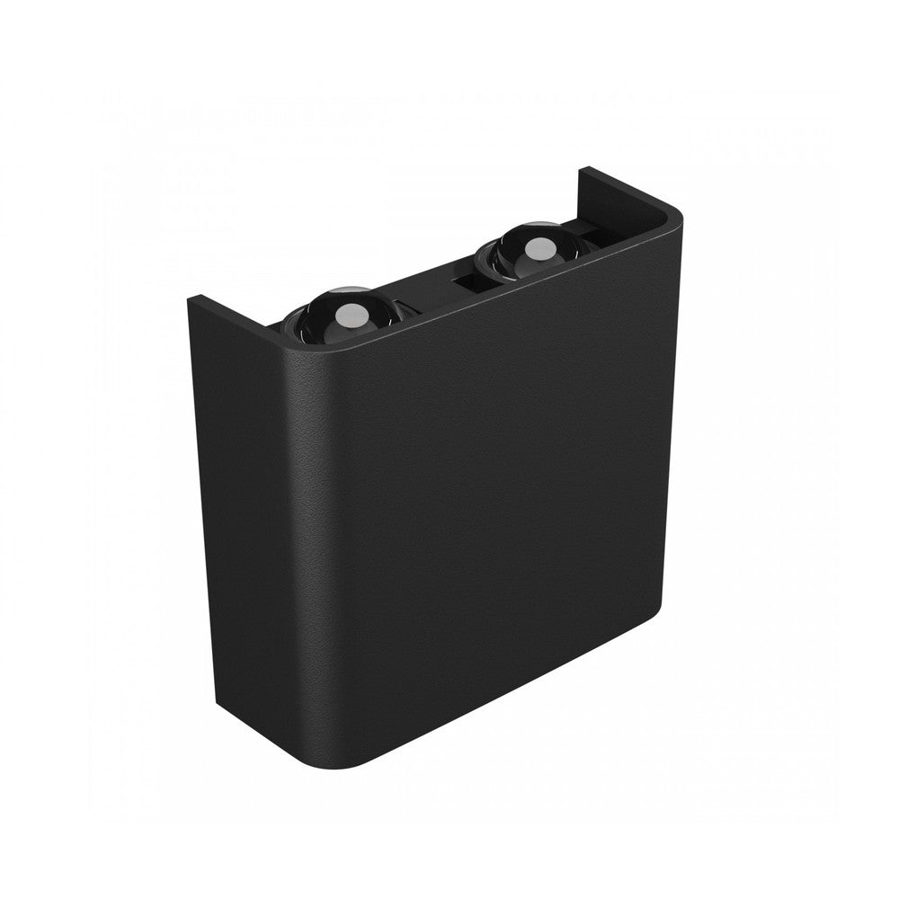 Lunarix Væglampe CCT Sort 4W 230V IP54 Ra90 110x110x40 mm Op/Ned Lys