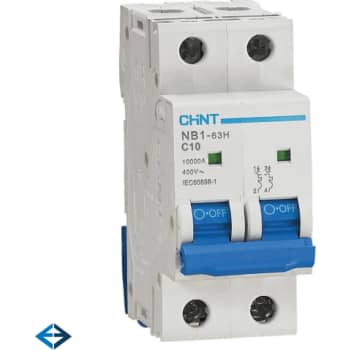 Automatsikring Chint NB1-63H, C 10A 1P+N, 10kA