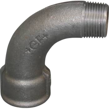1" Sort bøjning 90° muffe/nippel