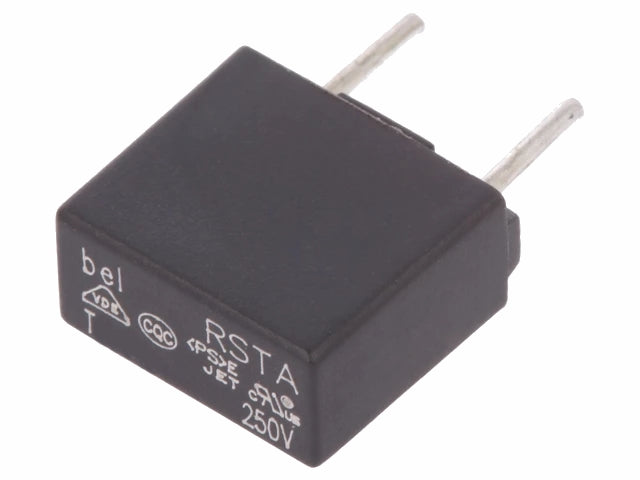 TE5 sikring m. printben - 5A / 250Vac, Træg (5,08mm)