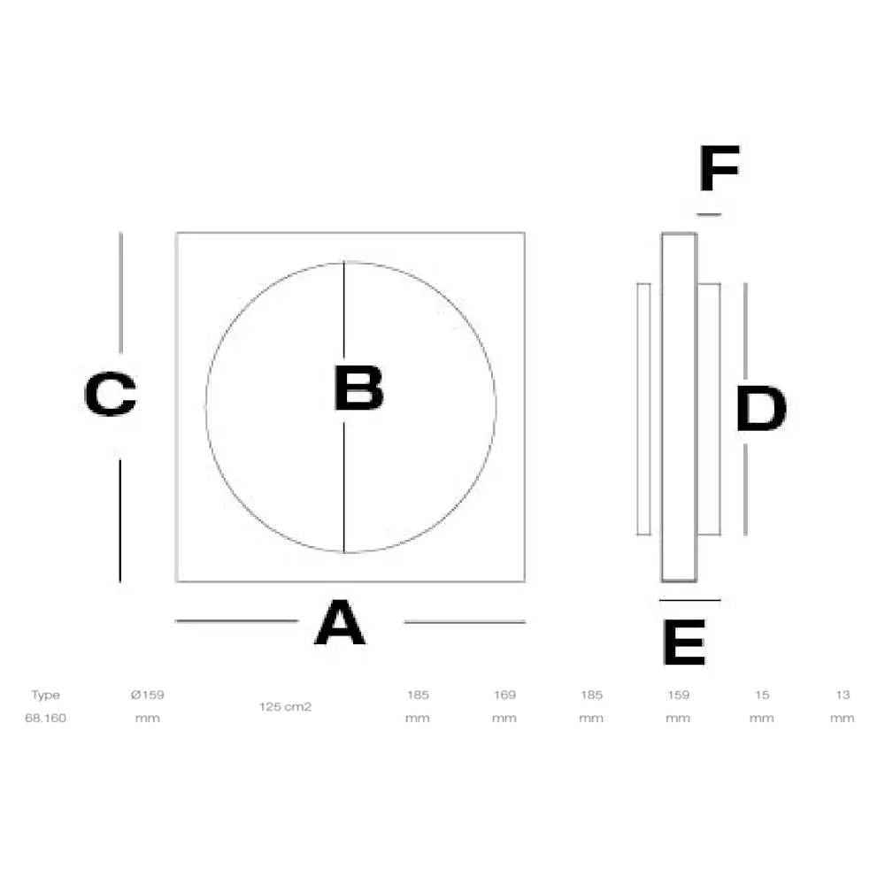 Tallerkenventil type 68.160, med rund tilslutning