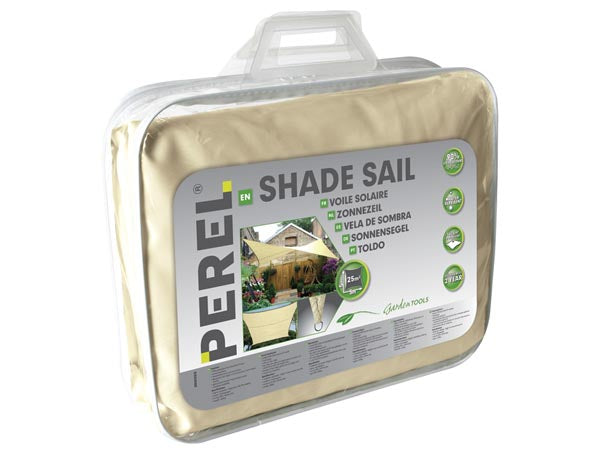 Kvadratisk solsejl - 5 x 5m, CREMEHVID