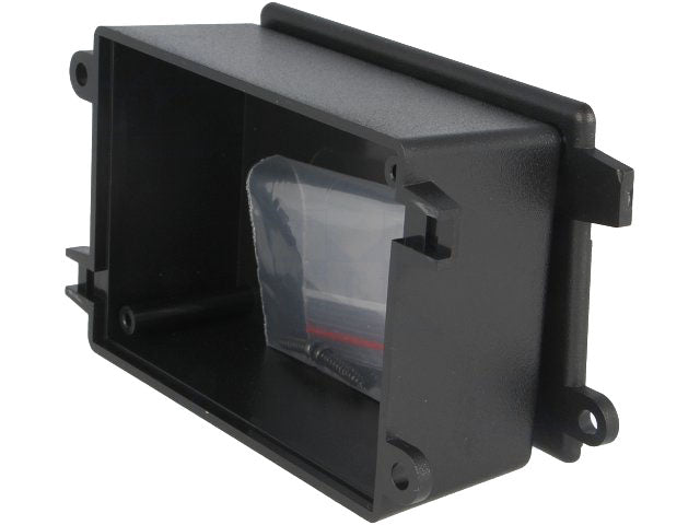 G1019 plastkabinet - Sort m. flanger (57x82x33mm)