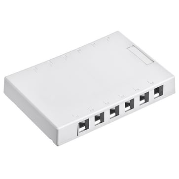 Office box 12 port, for 12 x Keystone konnektorer, hvid