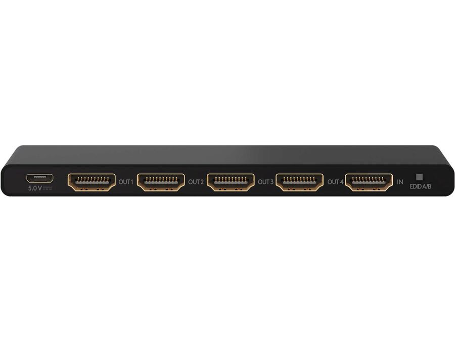 HDMI 2.0 splitter - 1 ind til 4 ud, 4K/60Hz, HDCP