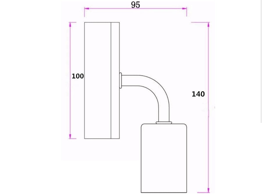 Væglampe - Nordic vintage wood, Hvid