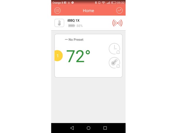 Trådløs BBQ-grilltermometer m. smartphone APP (80cm)