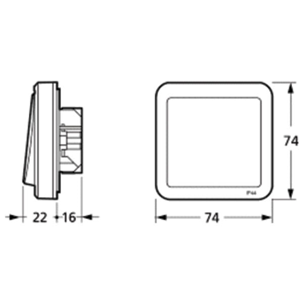 LK Opus 74 korrespondanceafbryder - antracit
