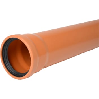 Wavin 110 x 1000 mm PVC-kloakrør m/muffe, klasse S SN8, EN 13476