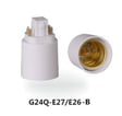 Fatning 4-pins fra G24Q til E27