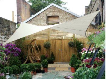 Kvadratisk solsejl - 3,6 x 3,6m CREMEHVID