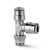 Push in fitting-swivel run tee-6mm tube-1/8 thread S6440 6-1/8 SUPER-RAPID FITTING SPRINT