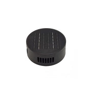 Sort rund solcelle sensor væglampe med roterbar funktion og skumringssensor - Effekt 3W, IP54-certificeret