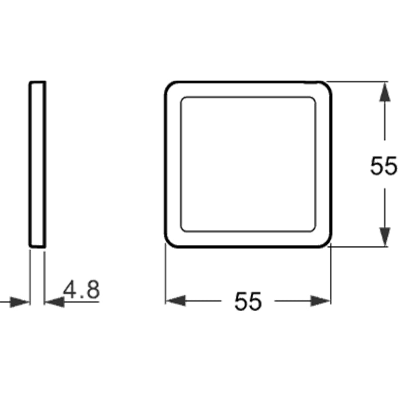 LK Fuga ramme SLIM 55 1m - stål