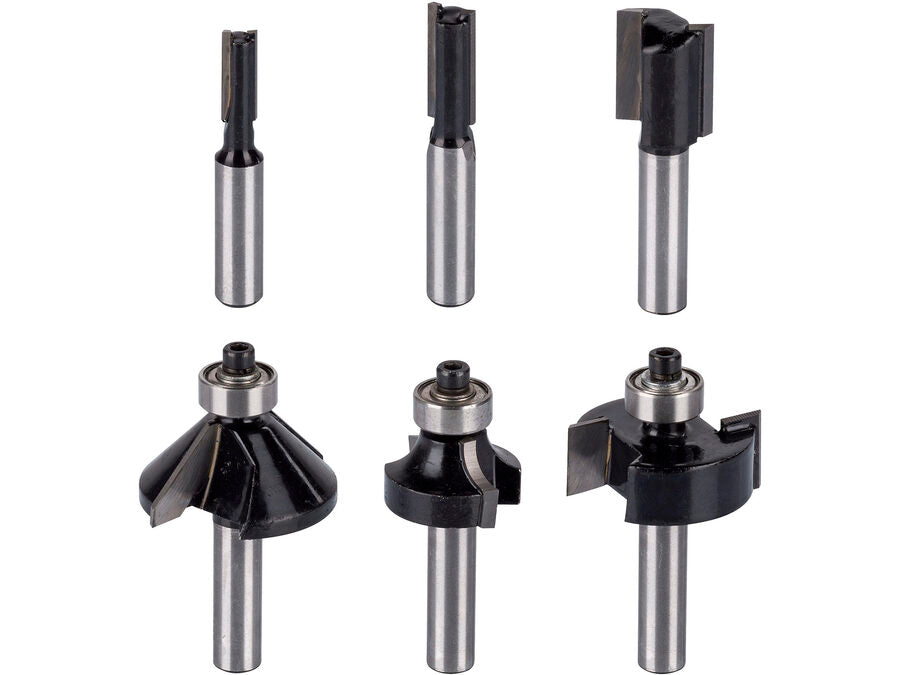 Overfræser 1200W med 6 fræserjern